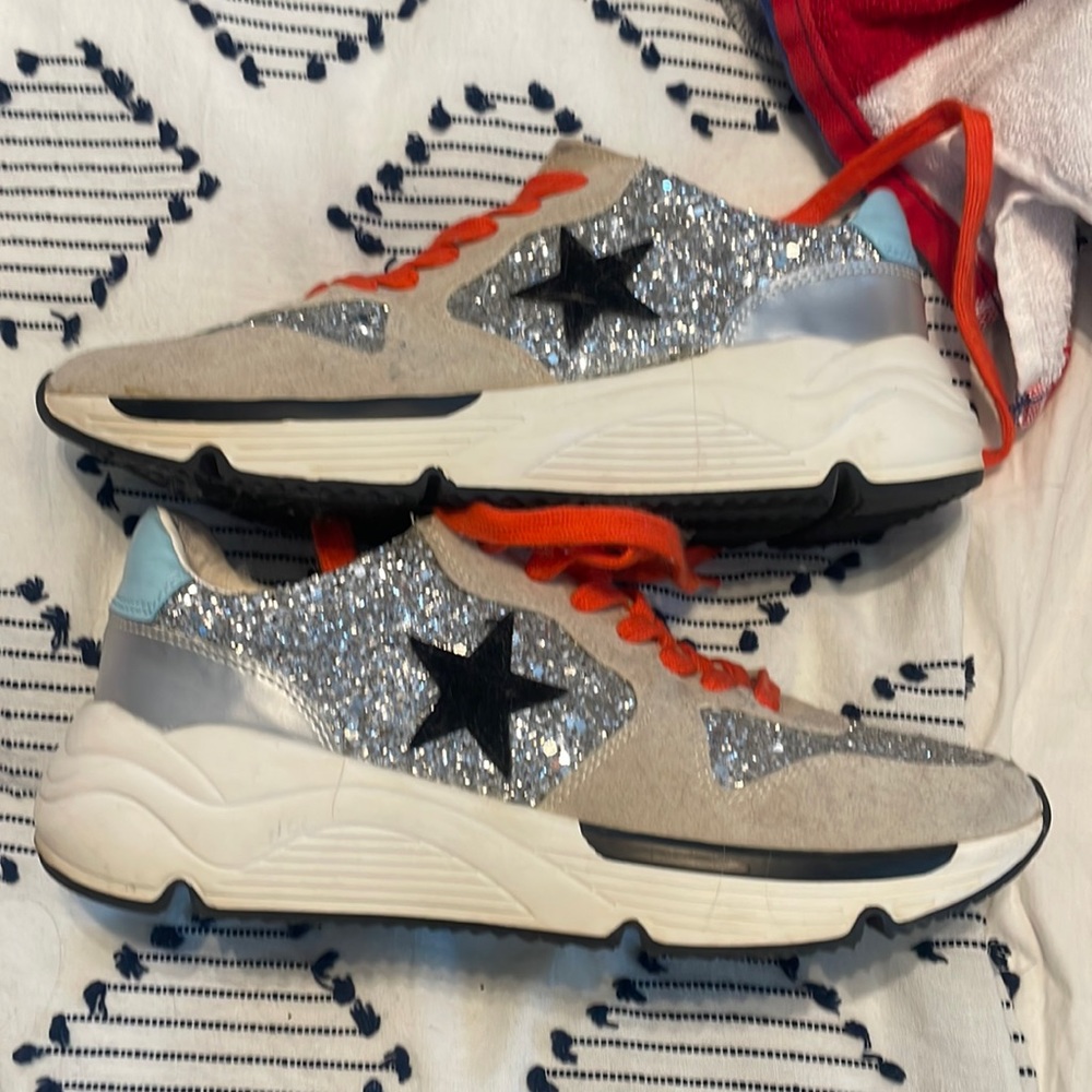 White Raven Glitter - Star sneakers - Size 7